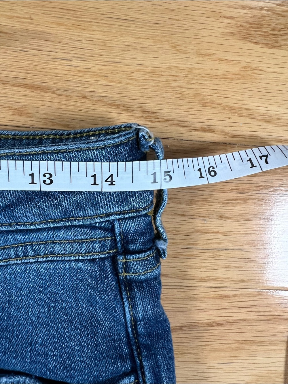 Anthropologie Pilcro Distressed Straight Leg Denim Blue Jeans Size 29 - Picture 10 of 14